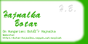 hajnalka botar business card